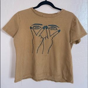 Brown Graphic Women’s Top